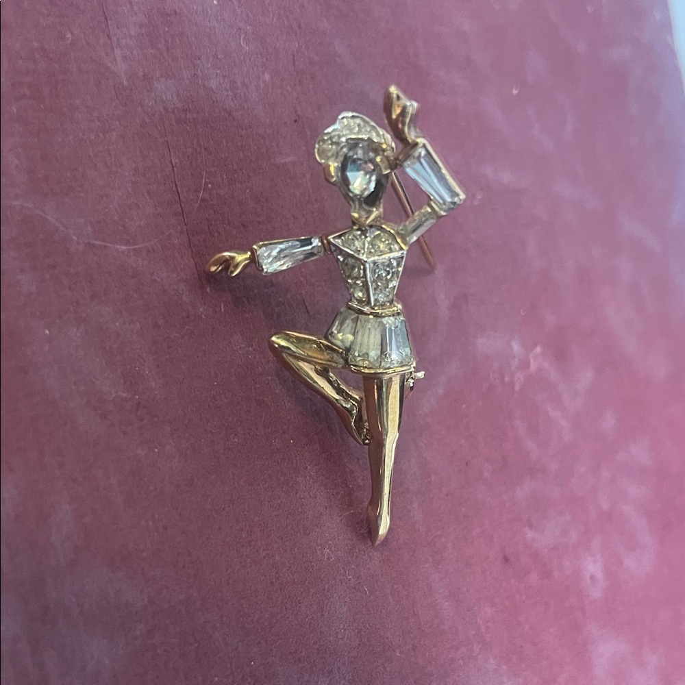 RARE Crown Trifari Alfred Philippe “Nicki” Ballet Dancer Brooch